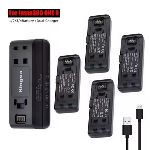 NEW For Insta360 ONE RS Dual (Boosted)Battery Base Charger /1190mAh Thin Battery For All Edition Ins