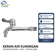 OASIS HOME - Chrome Wall Faucet Long Brass Garden Faucet/