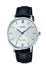 Casio Standard นาฬิกาข้อมือผู้หญิง สายหนัง รุ่น LTP-VT01L,LTP-VT01L-7B1 - สีเงิน