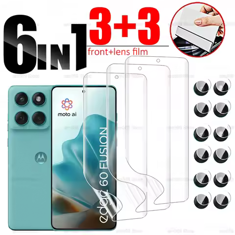 Hydrogel Film For Motorola Edge 60 Fusion 6in1 Front HD Screen Protector Moto Edge60 5G Camera Glass