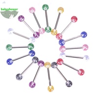 Babyshower 8PCS/Set Colorful Glitters Tongue Rings Barbell Ball Body Piercing Jewelry SG