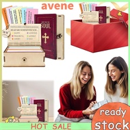 Wooden Bible Verses Box with 96 Prayer Cards Christian Bible Storage Case Multi-Purpose Portable Bib