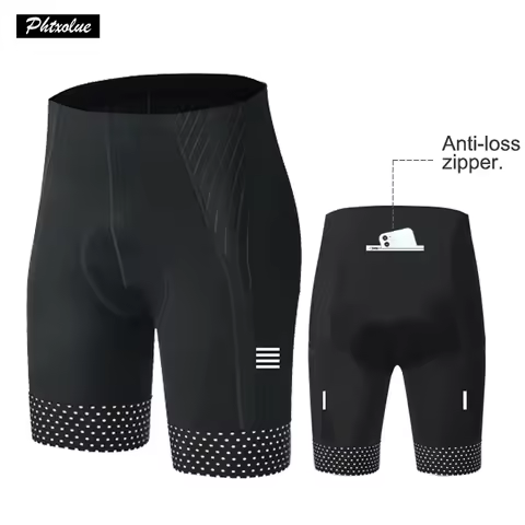 Phtxolue Men Cycling Shorts Anti-Loss Zipper 6H 500KM Ride MTB Pro Bike Shorts Blank Blue Outdoor Cy