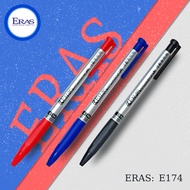 Combo of 10 Ballpoint Pens - Semi Gel - Eras E174 0.7mm Nib - Positioning Handle, Quick Drying