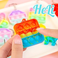 COLOR POP IT KEYCHAIN ENTERTAINMENT GEOMETRIC THEME, POP IT TOYS FOR KIDS
