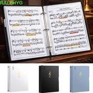 RALPHYG Sheet Music Folder, A4 Waterproof Music Score Binder, Paper File Spiral Index Post Ring buck