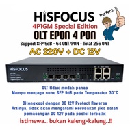 OLT EPON 4 PON HiSFOCUS 4P1GM Special Edition Power AC  DC [ HIOSO