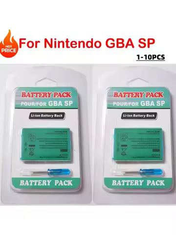 3.7V 850mAh Rechargeable Li-ion Battery Pack For Nintendo GBA SP Gameboy Advance SP Replacement Batt