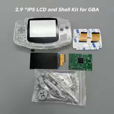 2.9'' GBA IPS LCD No Cut Shell Required Easy To Install 2.9 "IPS High Brightness LCD and Shell Kit f