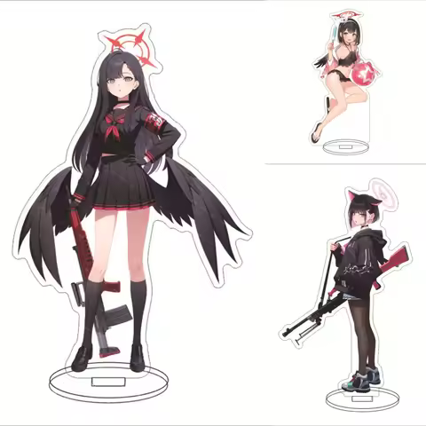 Blue Archive Hyakkiyakou School Hot Anime Acrylic Stand Characters Kasuga Tsubaki Waraku Chise Kuda 