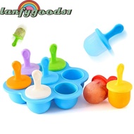 LANFY Kitchen Popsicle Mould Baby DIY Ice Cream Maker Mold Ice Pops Mold Food Grade Silicone Non-Stick Food Supplement Tools Summuer Ice Cream Ball Maker/Multicolor