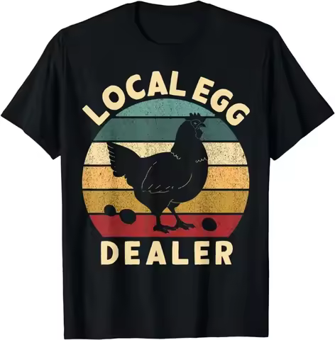 Retro Vintage Local Egg Dealer Farmer Chicken Egg Lover T-Shirt Women Men Clothing Tees Tops Vintage