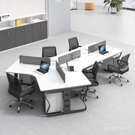 Desk Office Staff Simple Positioner Modern 6 People Office Furniture 4 People Open Table Chair Work 