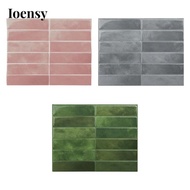 Ioensy 10x PVC Wall Tiles Backsplash Tiles Decorative Bathroom Self-Adhesive Oil-Resistant 9x11.4 In