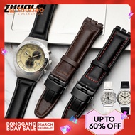 Concave-Convex Leather Strap Substitute Swatch Swatch Yrs Ycs17 19mm Men and Women Couple Butterfly Clasp