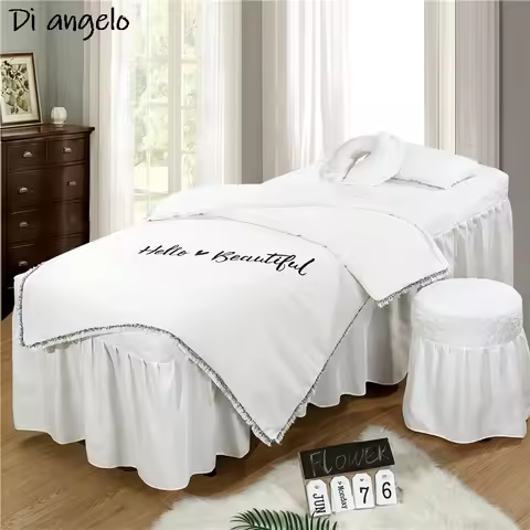 Beautiful Beauty Salon Bedding Sets, Massage Spa Use, Duvet Cover, Bed Skirt, Quilt Sheet # A, Custo