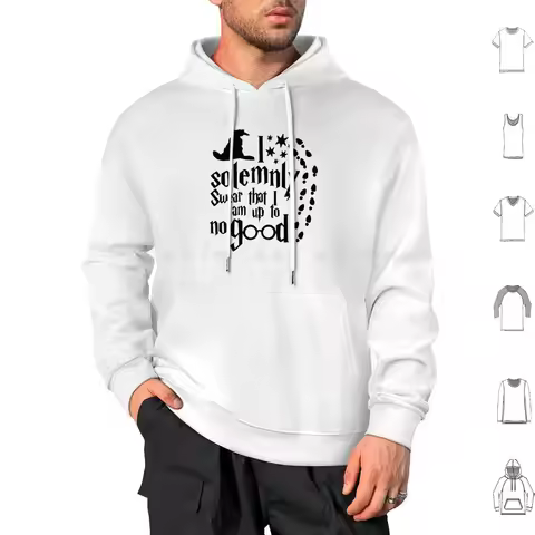 Swear I Am Up To No Good Hoodie Cotton Long Sleeve Hermione Granger Draco Malfoy Snape Dumbledore Si