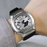 GBM-2100A-8B silvery Stainless Steel Bezel G-STEEL Sports Resin watch strap Metal shell resin watch 