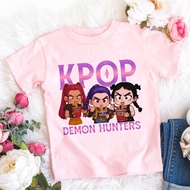 Kpop Demon Hunters Kids shirt women women aesthetic anime Comfortable Punk 80s shirt Psychedelic 80s