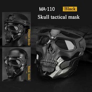 PRADANI ORIGINAL WoSporT Motorcycle Mask Airsoft Gun Full Face Skull Mask - MA-110 - full face men's