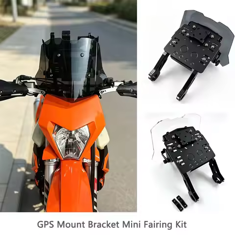For fit bike with either standard Motorcycle 22mm 7/8"or 28mm 1-1/8" GPS Mount Bracket Mini Fairing 