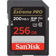 SD card 256GB SDXC Class10 UHS-I V30 reading maximum 200MBs Extreme PRO SDSDXXD-256G-GHJIN New packa