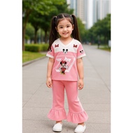 PINK CARTOON MOTIF GIRLS' CUBRAI SET FOR AGES 2 - 12 YEARS