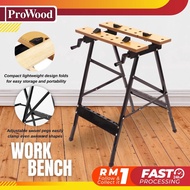 PROWOOD Work Bench Portable Lightweight Foldable Work Table Papan Pemotong Kayu Working Table With Vise Clamp Tools