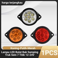 7-Point Round LED Truck Side Turn Signal Lights 12-24V WF-139 12v led light 24v led light