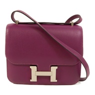 HERMES Evercolor皮革Constance Mini肩背袋Anemone