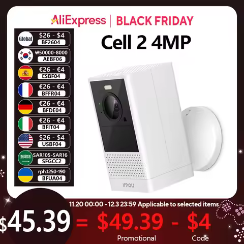 IMOU Cell 2 4MP QHD Battery Powered Security Camera Outdoor Wireless WIFI Camera Two-Way Talk Survei