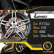 Lenso  17 X 7.0JJ 4X100 Silver/ Black