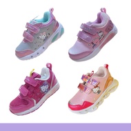 #9 รองเท้าผ้าใบคิดตี้ ของแท้ ถูกลิขสิทธิ์ มีไฟ รองเท้าผ้าใบ Sanrio Hello Kitty ใส่เที่ยว ตีนตุ๊กแก แบบแปะ