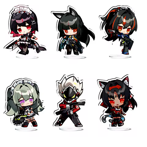 ZZZ Hot Game Zenless Zone Zero Nicole Demara Billy Kid Von Lycaon Acrylic Stand Model Plate Keychain