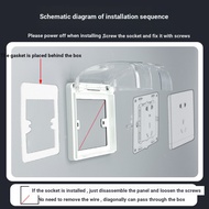 C. c. Transparent Transparent Switch Socket Waterproof Box Type 86 Toilet Toilet Power Waterproof Bo