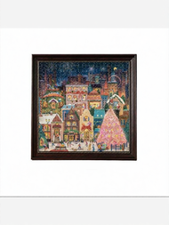 Galison Night of First Snow PUZZLE 500 ชิ้น Adult Version Healing Series Christmas Winter Light Gold