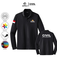 Arials Polo shirt Civil Engineering Profession Long Sleeve Collar T-shirt
