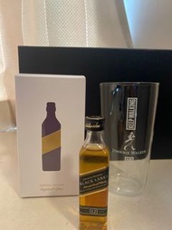 Johnnie Walker Highball Glass with Black Label whisky sample set 全新威士忌玻璃杯附送洒版