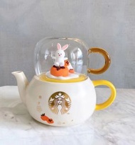 🔥正貨 STARBUCKS星巴克  全新柿柿如意保溫陶瓷茶壺
