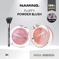 [NAMING.] x Wonswant l Fluffy Powder Blush 3.2g + Cheek Brush #PEPPY #JOY
