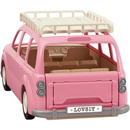 EPOCH Sylvanian Families Pink Wagon Car [Ippai Noreruyo! Picnic Wagon] EPOCH V-06 【Shipped from Japan】