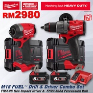 Milwaukee FPD3-502X M18 Percussion Drill / FID3 M18 FUEL 1/4" Hex Impact Driver