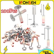 100Pcs Round Steel Nail 25mm Gun Rivet Gun Bullet Nail Gun Concrete Fire Nail Gun Ceiling Artifact N
