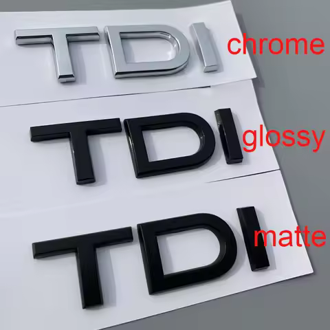 1X Chrome glossy black ABS TDI car rear Emblem sticker for Audi A1 A3 A4 A5 A6 A6L A7 A8 S3 S6 Q3 Q5