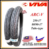 ARC-V VIVA TYRE 80/90-17 250-17 TUBED 17 INCH TIRE TAYAR ARC V FT107 BUNGA TT100 DUNLOP ARCV TUBE TIUB 80 90 250 MOTOR