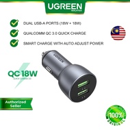 UGREEN 36W Car Charger Fast Charging Aluminium Alloy Dual USB A Type C QC 3.0 PD 20W iPhone 16 Pro i