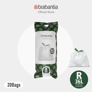 BRABANTIA PerfectFit Bin Liner for 36L Bin Size R, 20 Bags Flat-Pack