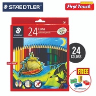 Staedtler Luna Permanent Colour Pencil 12/24/36/48 Triangular Colour Pencil FOC Sharpener Pensel War