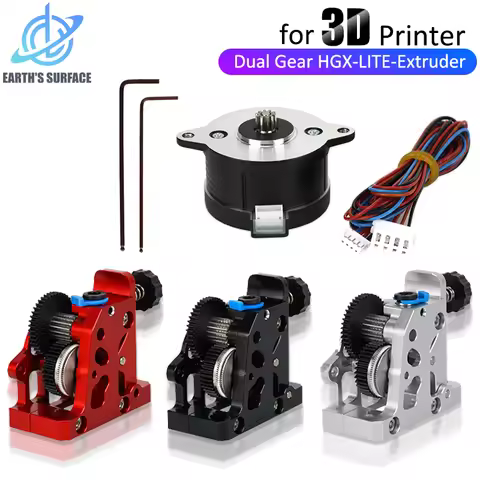 HGX LITE Extruder Dual Gear Extruder Hard Steel Reduction Gear High Speed Motor 3D Printer Parts for