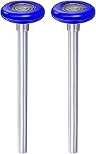QUARKZMAN 2 x 1.8 inch nylon garage door rollers for 2 inch garage railway, 7 inch long handle, quie